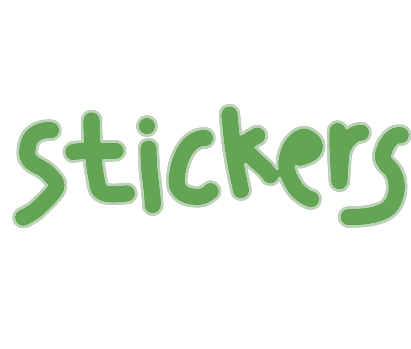 Six piece sticker pack